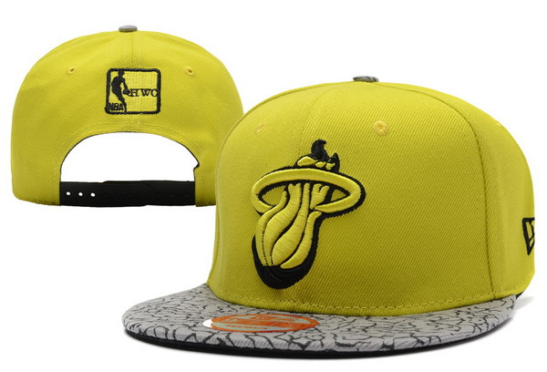 Miami Heat Yellow Snapback Hat XDF 0617